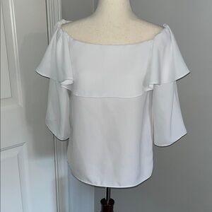 Banana Republic White Off-Shoulder Blouse